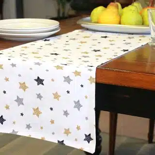 christmas black & gold stars