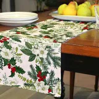 christmas flowers & leaves