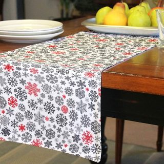 christmas black & red snowflake