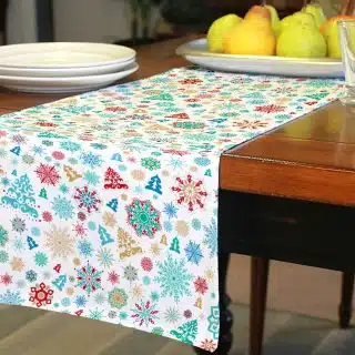 christmas colorful tree & snowflake