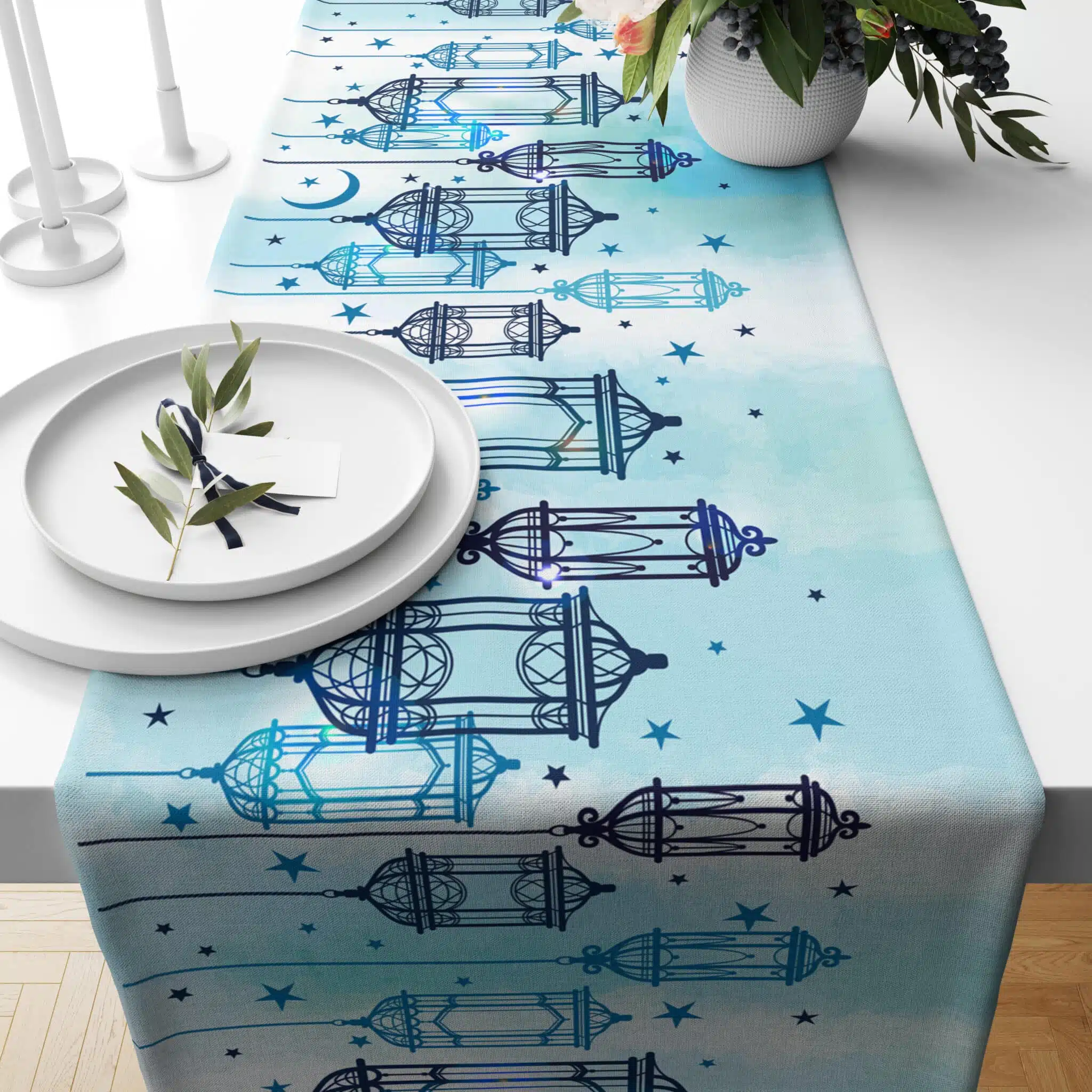 Runner Fawanees Acqua 1 Runner Fawanees Acqua