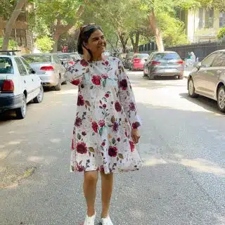 Burgundy Floral Dress