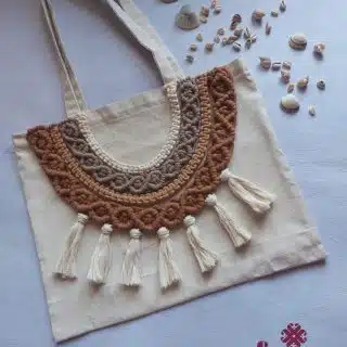 Tote macrame bag