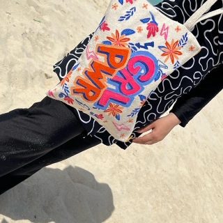 GRL PWR Fabric Clutch