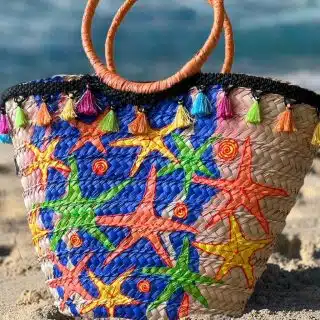 Star Fish Straw beach bag