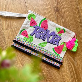 Customized Clutch Name watermelon