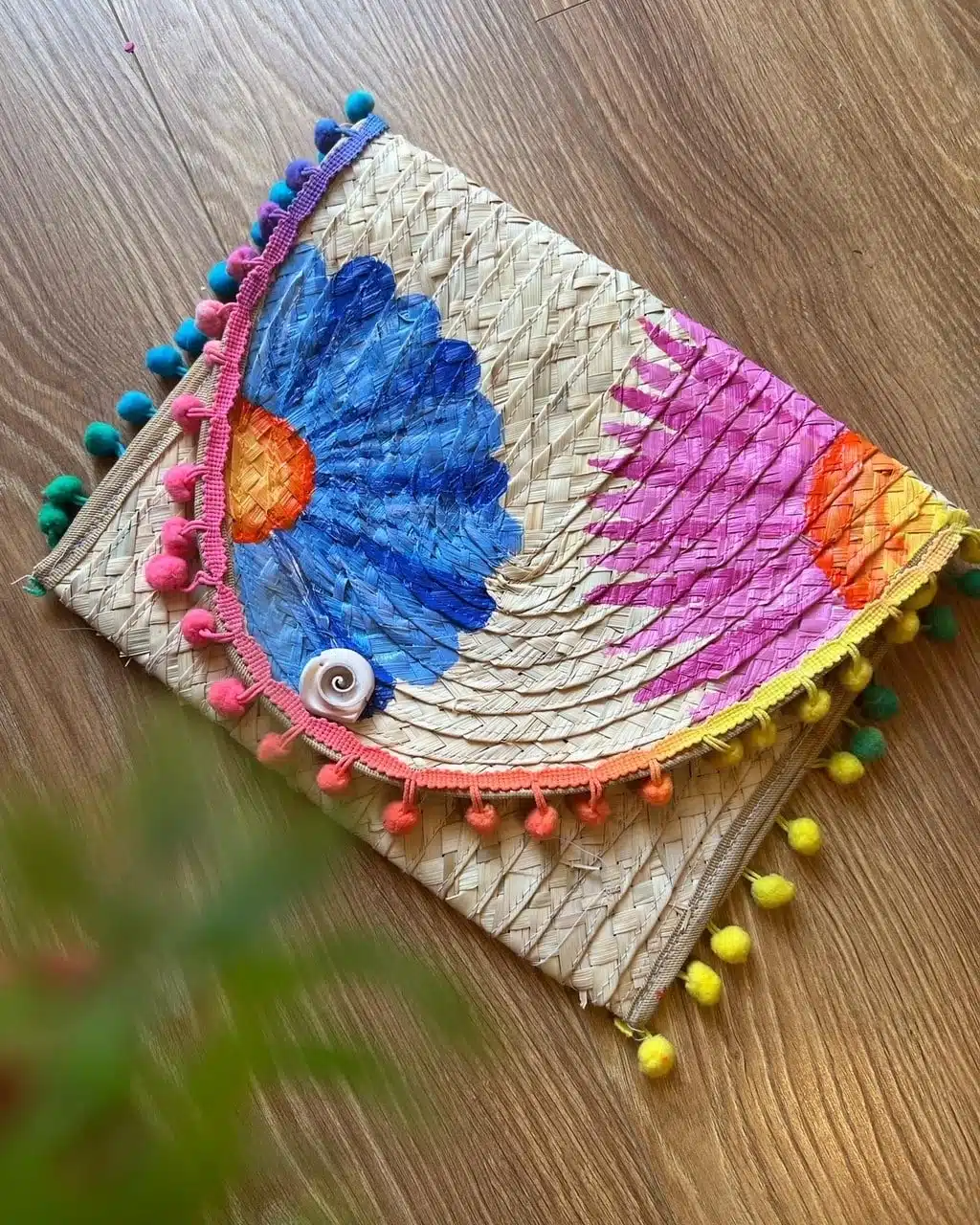 Floral Summer Straw Clutch 1 Floral Summer Straw Clutch