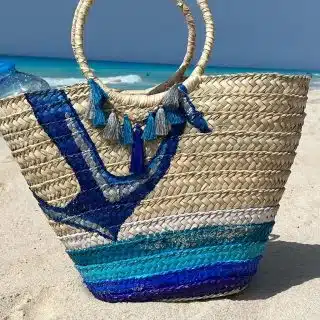 Anchor Straw beach bag