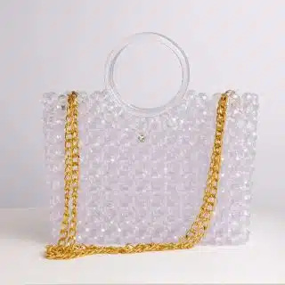 Large size clear beads bag