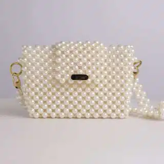 Faux pearl small size bag