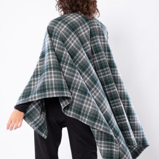 checkered poncho