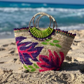 Leafy Straw beach bag