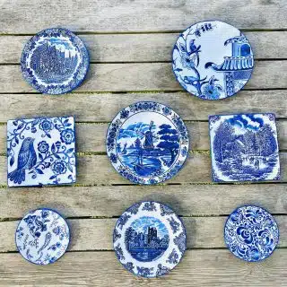Bleu Blanc Chinoiserie Wall Plates