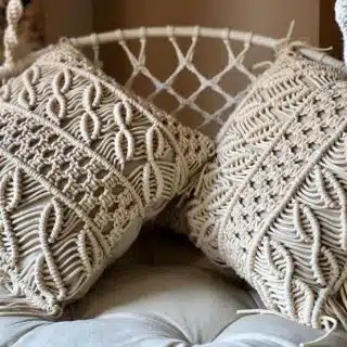 Macrame cushion