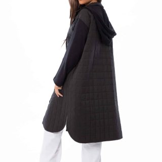 black quilt coat