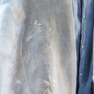 Angelic White Linen Shawl