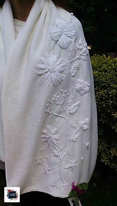 Off White Soft Wool Shawl 1 Off White Soft Wool Shawl