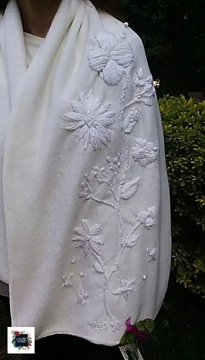 Off White Soft Wool Shawl 1 Off White Soft Wool Shawl