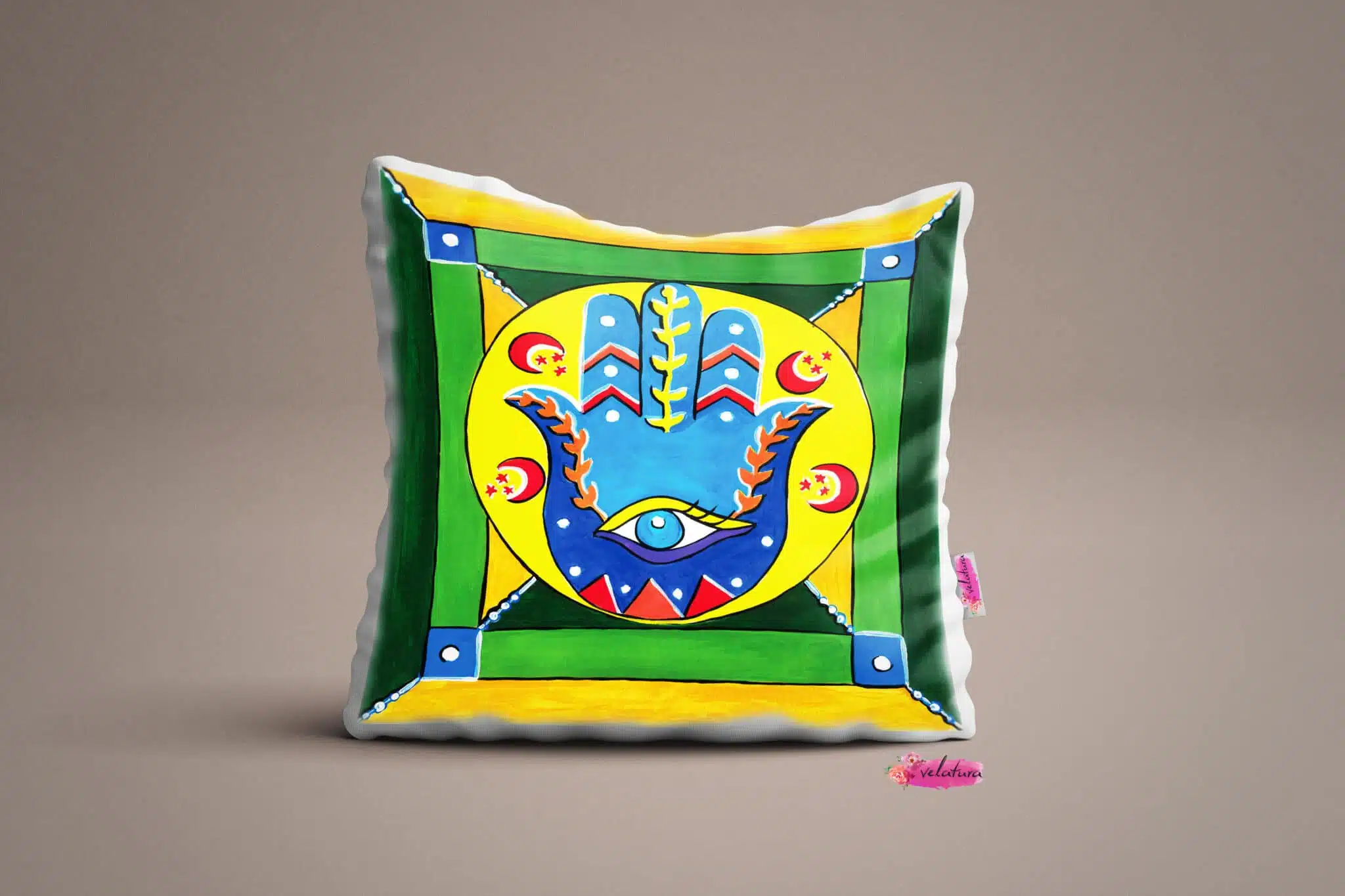 خدادية الخمسة El Hamsa Cushion 2 الخمسة scaled