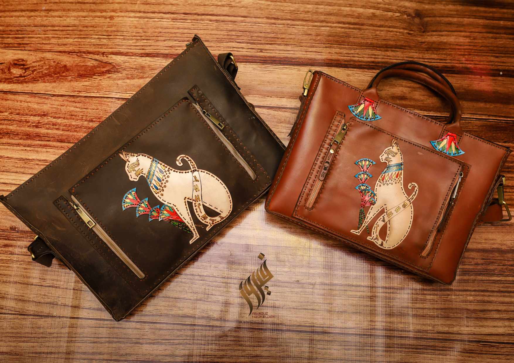 شنطه لاب توب جلد طبيعي 3 لاب توب55