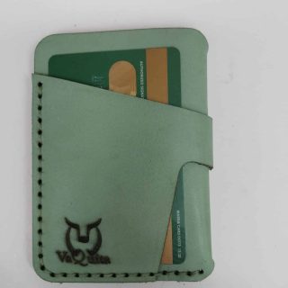 mint green card holder