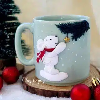 white bear mug "winter collection"