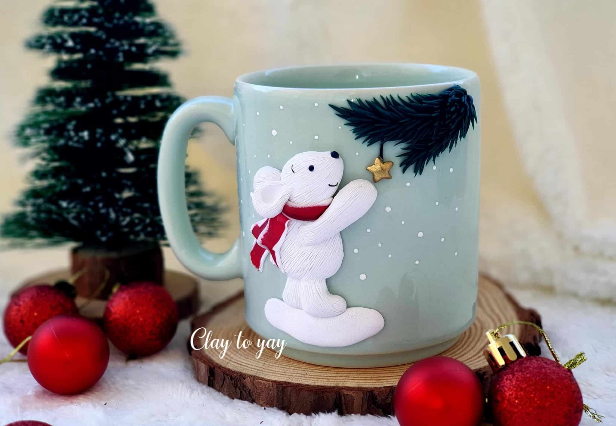 white bear mug "winter collection" 1 white bear mug "winter collection"