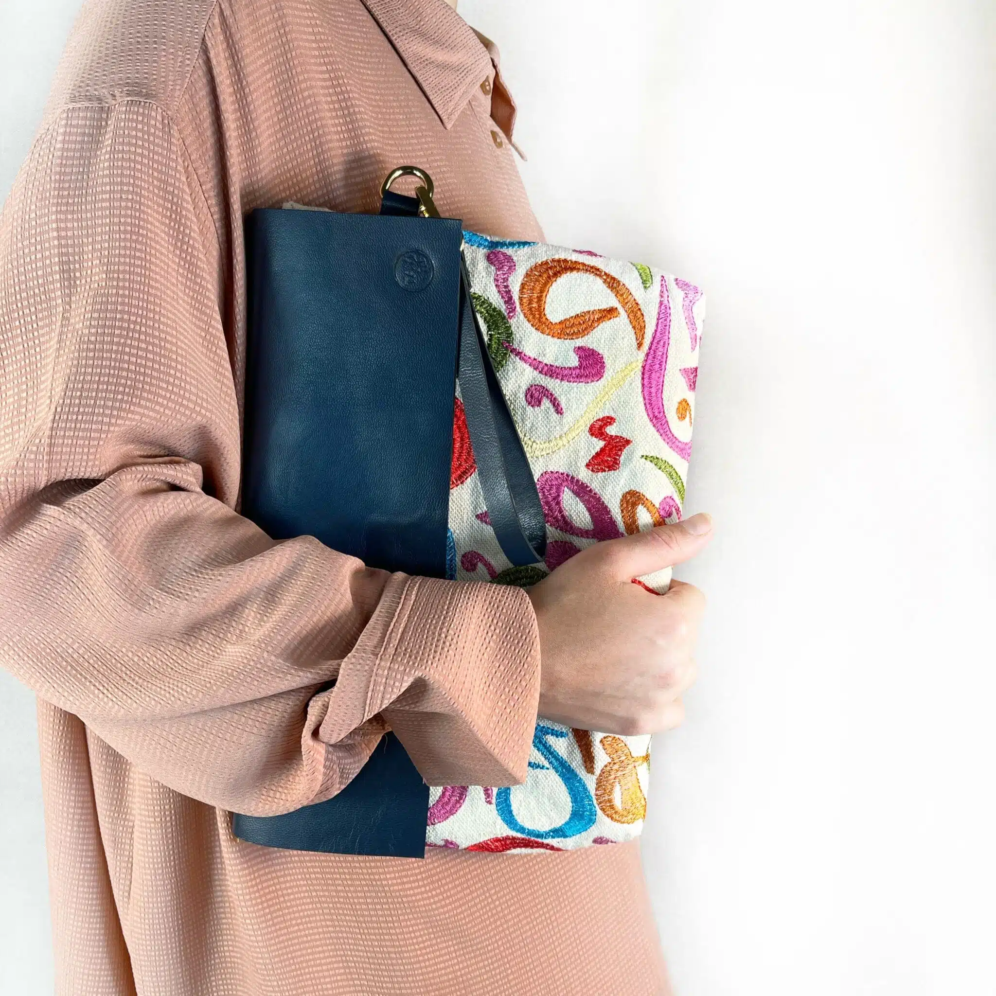 Genuine leather x Fabric Arabic Letters clutch 5 F1C58C24 FB51 4116 8EC4 8F48F8B39495 scaled