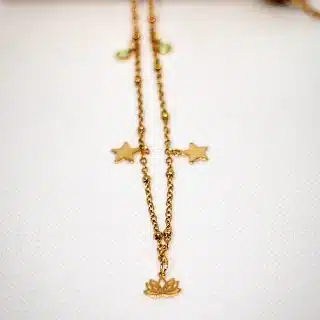 Boho lotus necklace