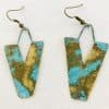 Asymmetrical blue rusty earrings