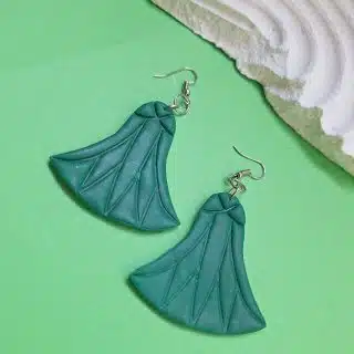 polymer clay earrings lotus