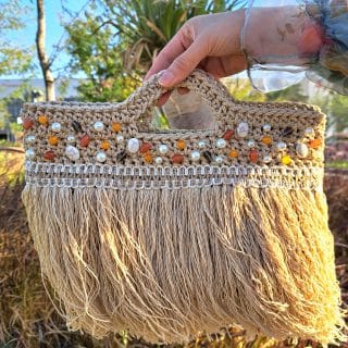 Sandy beach bag