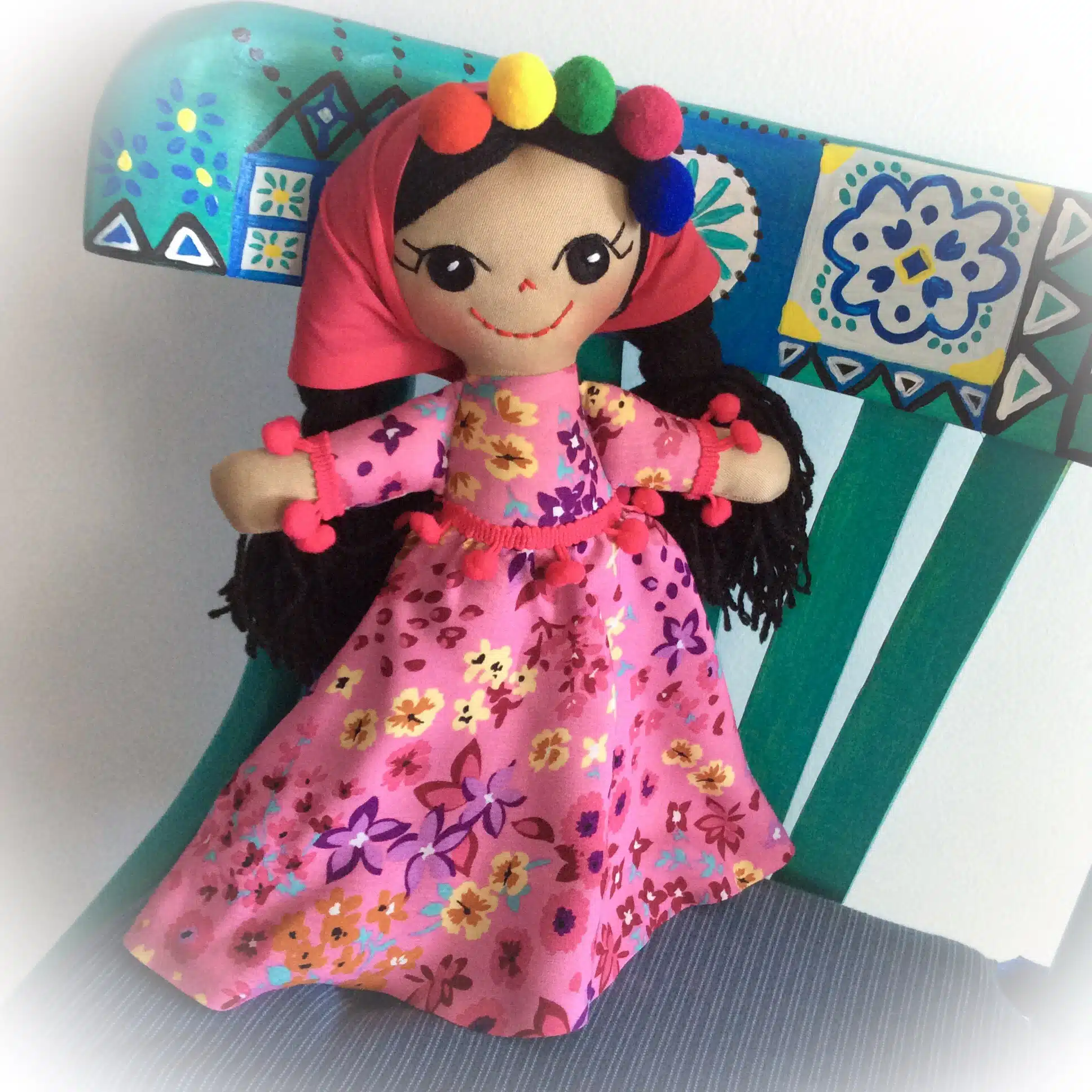 Egyptian folkloric handmade soft doll “ Warda” 1 Egyptian folkloric handmade soft doll “ Warda”