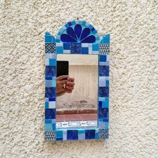 مرآة خشب موزاييك