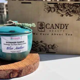 Blue Amber Massage Candle