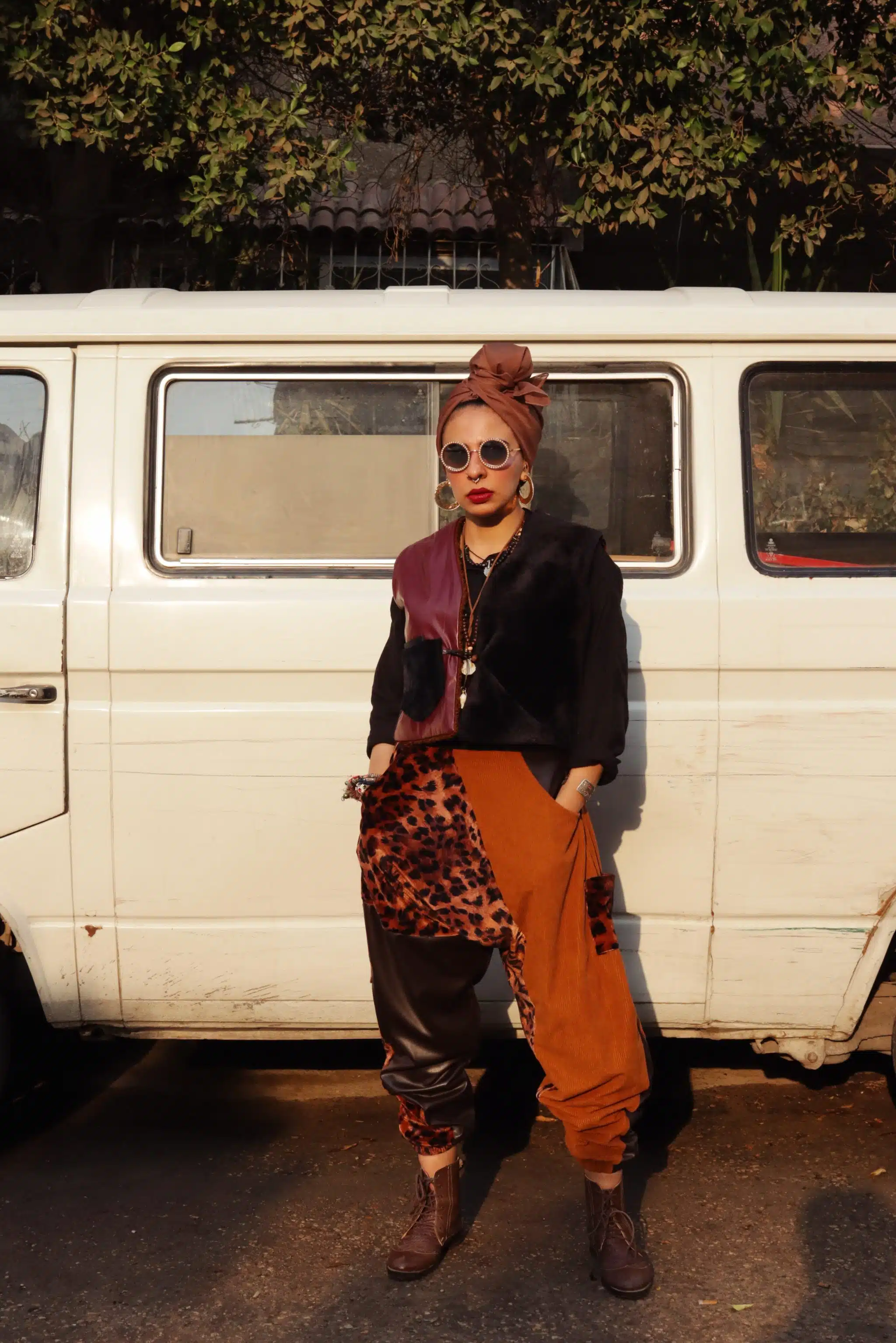 Patched tiger pants 1 Patched tiger pants