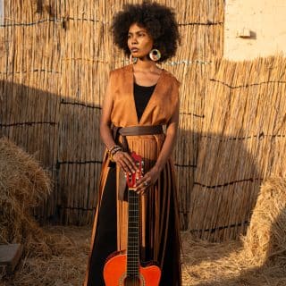 Bohemian Fringe vest in caramel