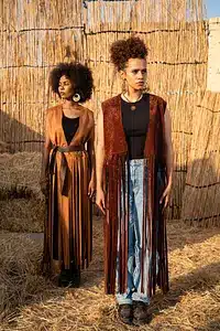 Bohemian Fringe vest in caramel 3 IMG 0454