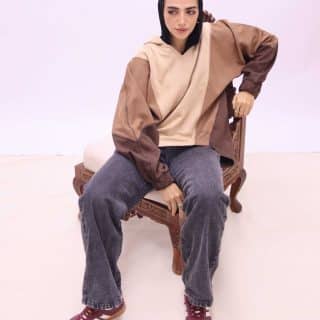 Caramel shades Suede Hoodie