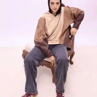 Caramel shades Suede Hoodie