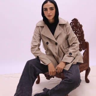 Beige waterproof jacket