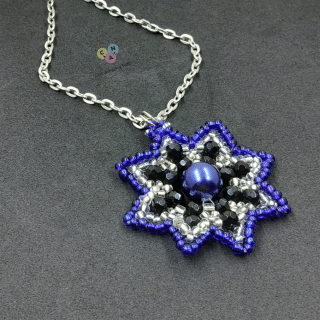 Blue star necklace