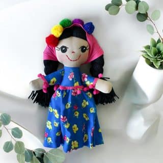 Egyptian folkloric handmade soft doll “warda”