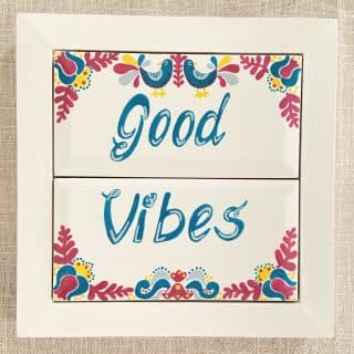Good Vibes Customized Door Sign