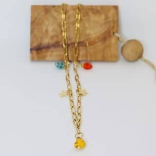 boho necklace with skull Charms