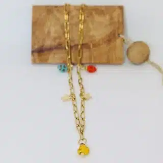 boho necklace with skull Charms