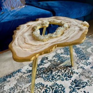Irregular resin table