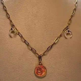 boho necklace with Charms