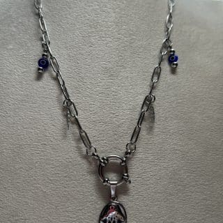 Boho necklace with fatima hands 2