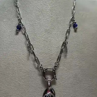 Boho necklace with fatima hands 2